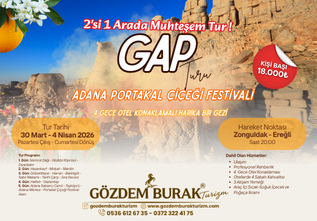 GAP ve ADANA PORTAKAL ÇİÇEĞİ FESTİVAL TURU( 4 GECE OTEL KONAKLAMALI )